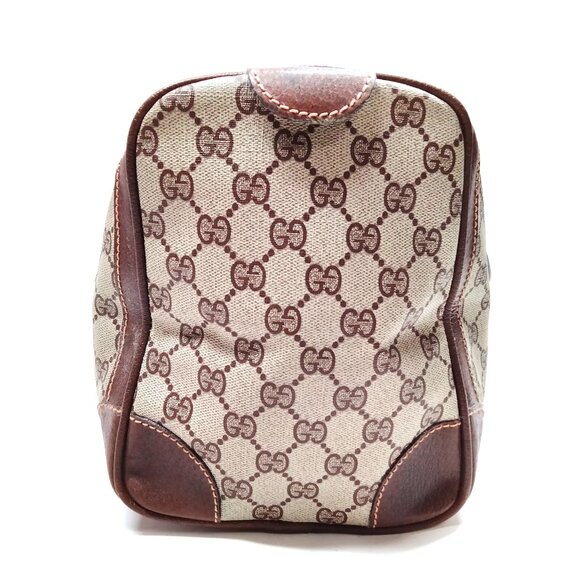 Vintage Gucci Handbag Sherry Line Brown PVC 3954966 - Picture 9 of 11